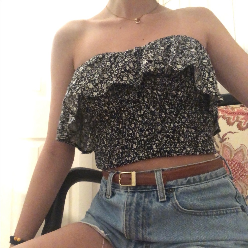 floral tube top